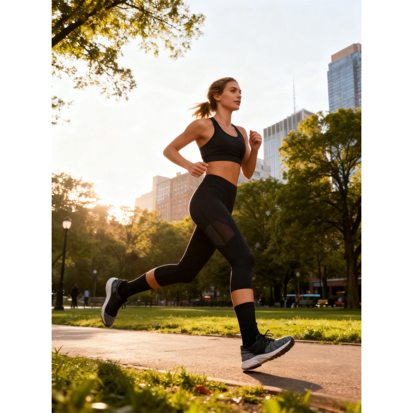 8 Pairs Women Crew Athletic Socks, Running Hiking Sports Socks Cotton Breathable Soft Stretchy Wicking Odor Resist Sock with Cushioned Support