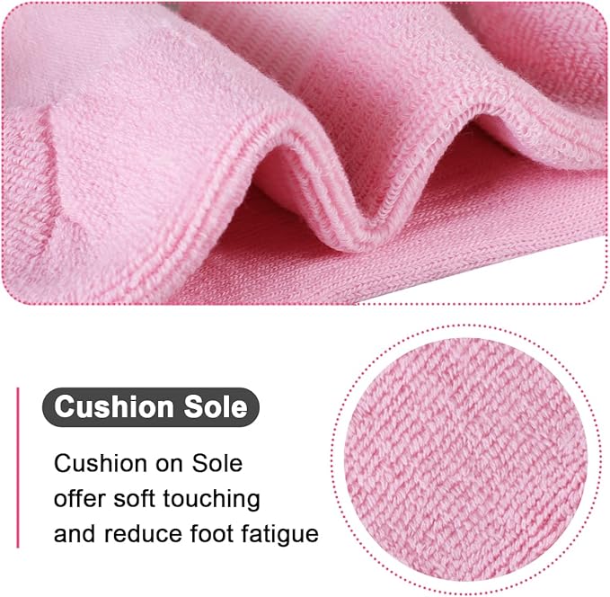 Heatuff Womens Low Cut Ankle Athletic Socks Cushioned Running Performance Breathable Tab Sock 6 Pack