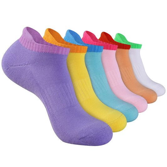 Heatuff Womens Low Cut Ankle Athletic Socks Cushioned Running Performance Breathable Tab Sock 6 Pack
