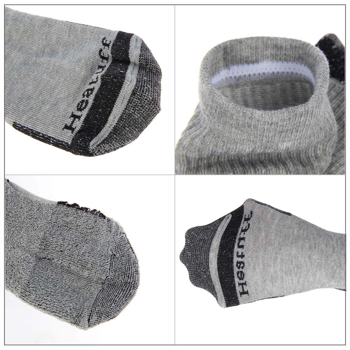 Heatuff Mens 6 Pack Crew Athletic Work Socks With Cushion, Reinforced Heel & Toe For All Seasons, A - Black 2, white 2 and Grey 2, Shoe Size 6-12 / Sock Size 10-13
