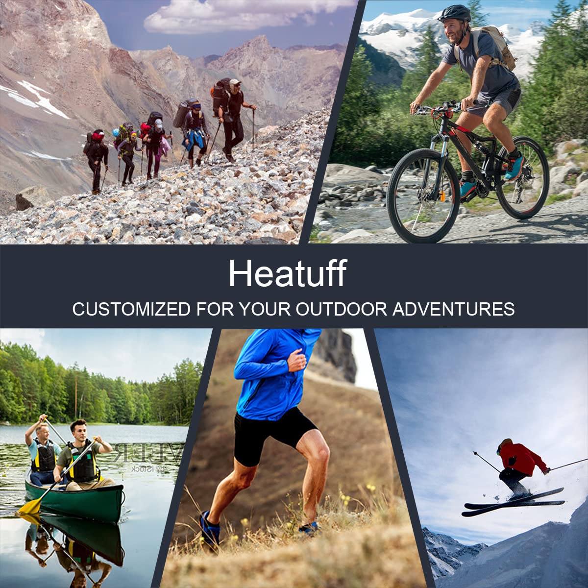 Heatuff 6 Pairs Mens Athletic Ankle Socks Low Cut Running Cushioned Performance Breathable Socks